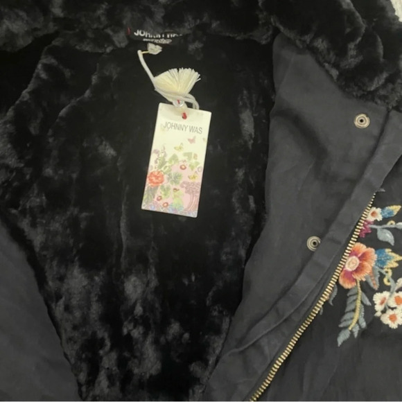 JOHNNY WAS SABAH FAUX FUR LINED MILITARY JACKET S - Picture 8 of 8